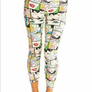 Balance fitness yoga leggings in “smack” comic art